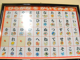 Foto de tabela de hiragana