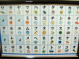 Foto de tabela de Katakana