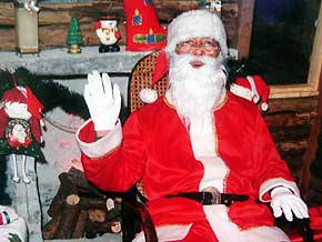 Foto de Dirceu vestido de Papai Noel