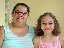 Amanda com a m�e Gorete