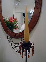 Velas
decorativas em salas de visita