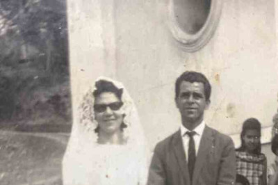Homero e Eden no dia do casamento deles 