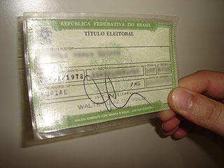 Foto de t&iacute;tulo de eleitor