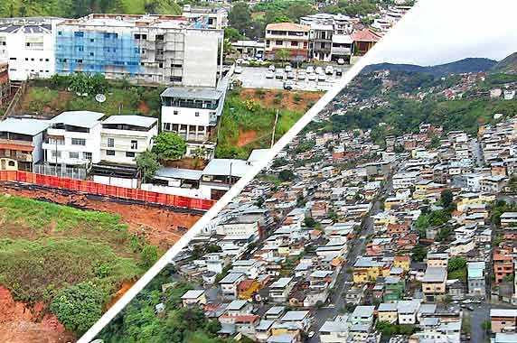 Foto das ?reas de riscos e zonas quentes