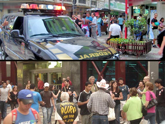 Foto desfile de comemora??o no carro do Corpo de Bombeiros