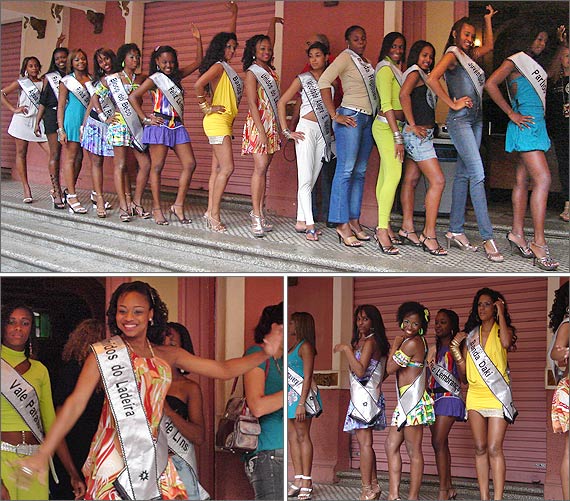 Fotomontagem das candidatas a rainha do carnaval