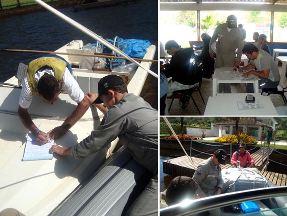 opera&atilde;o Capitania dos Portos na Represa Jo&atilde;o Penido