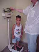 Pedro Henrique da Cunha, de 3 anos, com 18,4 Kg, est? dentro do peso ideal para sua idade.
