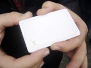 Foto do cart?o de contato que ser? usados nos ?nibus em vez dos
vales-transportes de papel