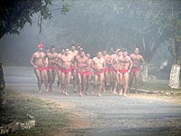 Bombeiros depois da travessia
