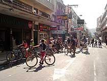 Foto de ciclistas na Santa Rita