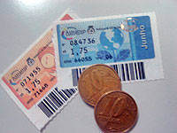 Vales de R$,175 com moedas de R$ 0,20