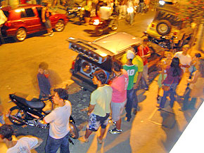 Foto dos bares da rua Halfeld