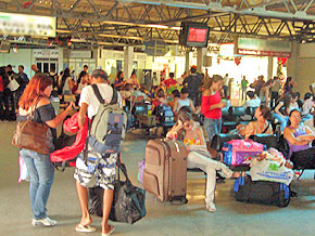 Foto do movimento na rodovi?ria