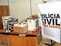 Foto do material apreendido