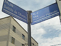 Foto da placa da rua
