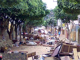 Foto dos estragos da chuva