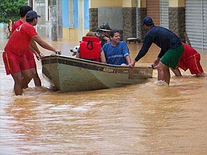 Foto dos estragos das chuvas em Muria?
