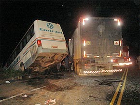Foto do acidente na BR-116