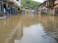 Foto da enchente em Carangola
