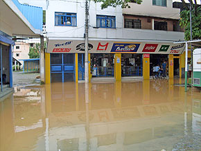 Foto da enchente em Carangola