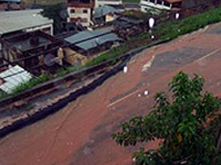 Enxurrada no bairro Santa Tereza