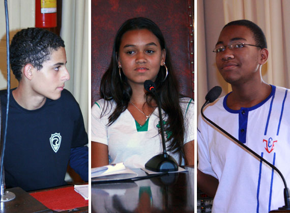 Foto dos vereadores mirins