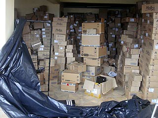 Foto: 17ª Delegacia Regional da PC Foto da carga de medicamentos