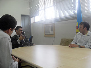 Foto: Assessoria/Vereador Noraldino Jr Foto da reunião entre vereadores e PF