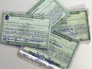 Foto de títulos de eleitor