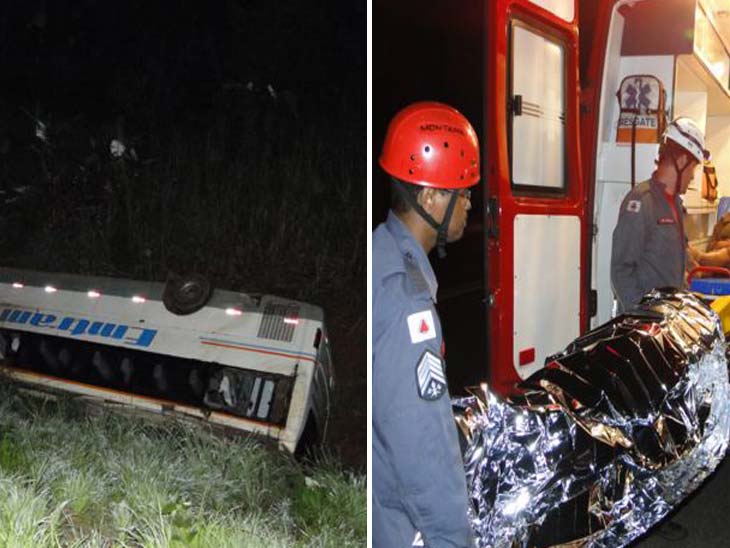 Acidente de &ocirc;nibus deixa 16 feridos