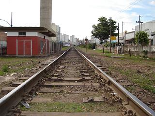 Foto de linha de trem