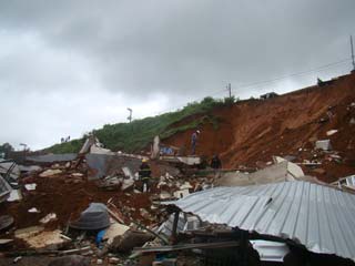 Foto do deslizamento