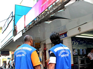 Foto: Divulgação/PJF Defesa Civil realiza vistoria no Centro