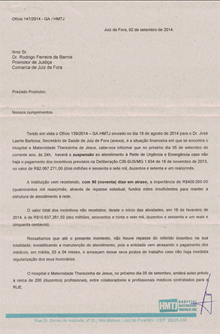 Foto: Divulgação Suspensão nos atendimentos da maternidade