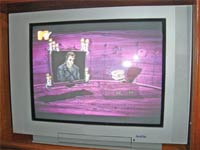 Foto de uma televisão