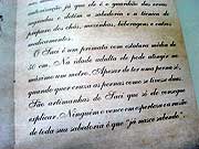 Foto de p?gina
manuscrita do livro