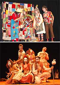 Ilustra??o de uma c?mera de filmar de onde saem notas musicais