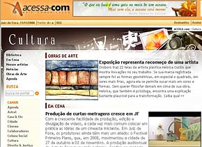 Imagem 
da primeira p?gina do caderno Cultura que mostra a mat?ria de Fl?vio Nascimento