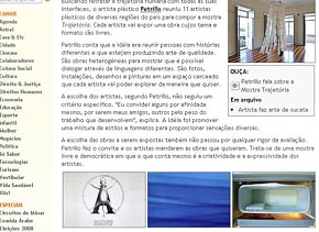 Imagem 
da primeira p?gina do caderno Cultura que mostra a mat?ria de Fl?vio Nascimento
