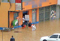 Imagem do alagamento em santa catarina