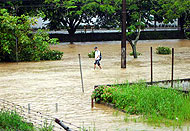 Imagem do alagamento em Santa Catarina