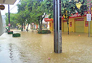 Imagem ao alagamento em santa catarina