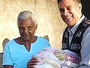 Mauro no projeto social em seu bairro, Santa Cecilia