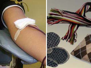 Fotos: Arquivo ACESSA.com Doação de sangue e de agasalhos