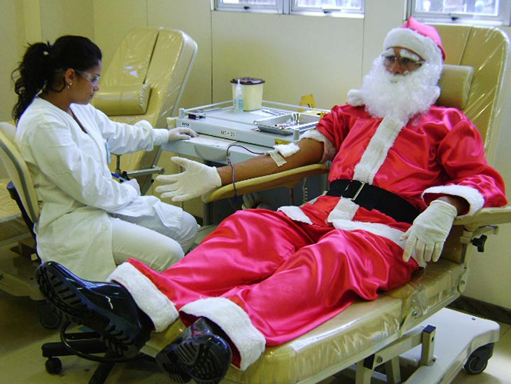 Papai Noel no Hemominas