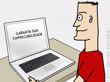 Ilustra??o: Laura Martins Ferreira. Ilustra??o de um homem estudandos