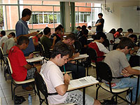 vestibulandos em prova