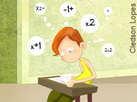 Imagem de garoto estudando