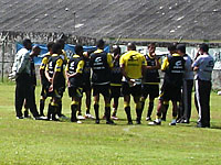 Foto de reunião com os jogadores